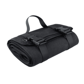 Camouflage Tactical Folding Mat; Waterproof Camping Mat; Flat Pad Beach Blanket Hiking Cushion - Black