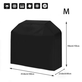 BBQ Grill Barbeque Cover Anti-Dust Waterproof Weber Heavy Duty Charbroil BBQ Cover Outdoor Rain Protective Barbecue Cover - M