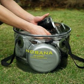 Outdoor Folding Bucket Camping Car Portable Bucket - Green - 20L
