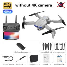 new K3 drone 4K HD dual camera foldable height keeps drone WiFi FPV 1080p real-time transmission RC Quadcopter toy PK sg906 pro - grey No camera - Chi