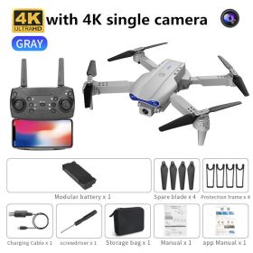 new K3 drone 4K HD dual camera foldable height keeps drone WiFi FPV 1080p real-time transmission RC Quadcopter toy PK sg906 pro - grey single camera -