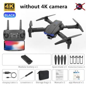 new K3 drone 4K HD dual camera foldable height keeps drone WiFi FPV 1080p real-time transmission RC Quadcopter toy PK sg906 pro - black No camera - Ch