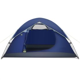 4-Person Dome Camping Tent with Removable Rain Fly & Carrying Bag;  Waterproof & Windproof;  for Camping;  Hiking;  Traveling - 4-Person