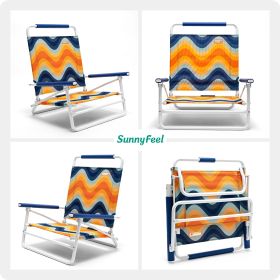 Sunnyfeel Beach Chair, Foldable Camping Chair Beach Chair,Lightweight Low Easy-to-Store & Use Portable Folding Chair with Handy Handle for Camp/Lawn/O