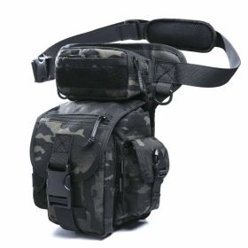 ANTARCTICA Waterproof Military Tactical Drop Leg Pouch Bag Type B Cross Over Leg Rig Outdoor Bike Cycling Hiking Thigh Bag - Dark Camo