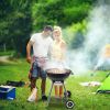 18 Inch Apple Charcoal Stove Enamel (Cover Furnace Body) White Side Wheel Diameter 15cm - Picture Shows