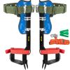 VEVOR Tree Climbing Spikes, 4 in 1 Alloy Metal Adjustable Pole Climbing Spurs, w/Security Belt & Foot Ankle Straps, Arborist Equipment for Climbers, L