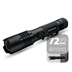 Observer Tools 1000 Lumen LED Rechargeable Flashlight - Power Bank, Dual Power, Magnet, Zoom, Waterproof, Tactical, Professional-Grade Quality - Obser