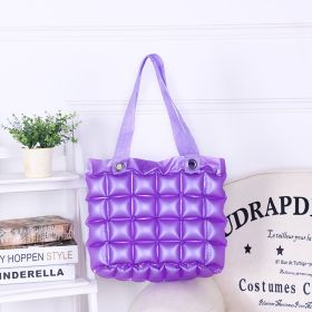 Clarissa Inflatable Tote Purse - Purple