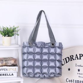 Clarissa Inflatable Tote Purse - Grey