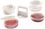 Hamburger Press Patty Maker 3 in 1 Burger Mold Patty Press 4 Storage Containers Patty Maker Tool for BBQ - Miles Kimball