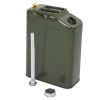 20L Standard Cold-rolled Plate Petrol Diesel Can Gasoline Bucket with Oil Pipe Army Green - Army Green