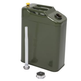 20L Standard Cold-rolled Plate Petrol Diesel Can Gasoline Bucket with Oil Pipe Army Green - Army Green