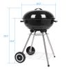 18 Inch Apple Charcoal Stove Enamel (Cover Furnace Body) White Side Wheel Diameter 15cm - Picture Shows