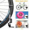 outMini Bike Pump Portable Bicycle Tire Inflator Ball Air Pump w/ Mount Frame For Mountain Road Bike - Silver