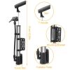 outMini Bike Pump Portable Bicycle Tire Inflator Ball Air Pump w/ Mount Frame For Mountain Road Bike - Silver