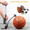 outMini Bike Pump Portable Bicycle Tire Inflator Ball Air Pump w/ Mount Frame For Mountain Road Bike - Silver