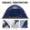 4-Person Dome Camping Tent with Removable Rain Fly & Carrying Bag;  Waterproof & Windproof;  for Camping;  Hiking;  Traveling - 4-Person