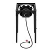 Outdoor Camp Stove High Pressure Propane Gas Cooker Portable Cast Iron Patio Cooking Burner (Single Burner 75000-BTU) - Picture shows