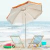6.5 Feet Beach Umbrella with Carry Bag without Weight Base - Orange