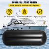 4 NEW RIBBED BOAT FENDERS 10" x 28" BLACK CENTER HOLE BUMPERS MOORING PROTECTION - 10 x 28 inch - Black