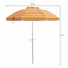 6.5 Feet Beach Umbrella with Carry Bag without Weight Base - Orange