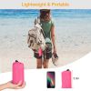 Portable Beach Blanket 4.6' x 6.6' Waterproof Foldable Camping Rug Pocket Sandproof Picnic Mat  - Pink