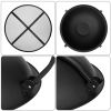 22" Iron Fire Pit Bowl Outdoor Backyard Patio Garden Burning Heater Black - 22inch