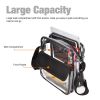 Clear Plastic Tote Bag Women Transparent Pvc Waterproof Crossbody Handbag Shoulder Bag Women Girl's Zip Purse Stadium Security - Black