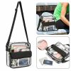 Clear Plastic Tote Bag Women Transparent Pvc Waterproof Crossbody Handbag Shoulder Bag Women Girl's Zip Purse Stadium Security - Black
