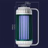 1pc Electric Rechargeable Photocatalytic Anti Mosquito Killer Lamp UV Bug Insect Trap Light Pest Control Repellent - Atrovirens - Recharge