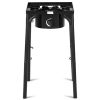 100,000-BTU Portable Propane Outdoor Camp Stove with Adjustable Legs - Black