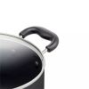 12qt Stock Pot with Lid, Simply Cook Nonstick Cookware Black - Black
