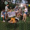22" Iron Fire Pit Bowl Outdoor Backyard Patio Garden Burning Heater Black - 22inch