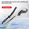 Fish Lip Gripper Grip Bass Trout ABS Plastic Lipgrip Floating Fishing Pliers Floating Controller Fishing Tool Tackle - white