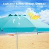 6.5 Feet Beach Umbrella with Carry Bag without Weight Base - Blue