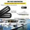 4 NEW RIBBED BOAT FENDERS 10" x 28" BLACK CENTER HOLE BUMPERS MOORING PROTECTION - 10 x 28 inch - Black