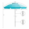 6.5 Feet Beach Umbrella with Carry Bag without Weight Base - Blue