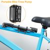 outMini Bike Pump Portable Bicycle Tire Inflator Ball Air Pump w/ Mount Frame For Mountain Road Bike - Silver