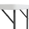 Folding Portable Fish Fillet & Hunting & Cutting Table with Sink Faucet - Off White