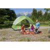 6 Person Yurt Camping Tent, 1 Room, Green - Green - metal and fabric