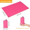 Portable Beach Blanket 4.6' x 6.6' Waterproof Foldable Camping Rug Pocket Sandproof Picnic Mat  - Pink
