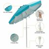 6.5 Feet Beach Umbrella with Carry Bag without Weight Base - Blue