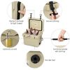 16 Quart 24-Can Capacity Portable Insulated Ice Cooler with 2 Cup Holders - Khaki