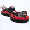 80" 2-Person Inflatable Snow Sled for Kids and Adults - Red