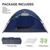 4-Person Dome Camping Tent with Removable Rain Fly & Carrying Bag;  Waterproof & Windproof;  for Camping;  Hiking;  Traveling - 4-Person
