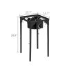 Outdoor Camp Stove High Pressure Propane Gas Cooker Portable Cast Iron Patio Cooking Burner (Single Burner 75000-BTU) - Picture shows