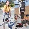 Clear Plastic Tote Bag Women Transparent Pvc Waterproof Crossbody Handbag Shoulder Bag Women Girl's Zip Purse Stadium Security - Black
