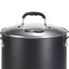 12qt Stock Pot with Lid, Simply Cook Nonstick Cookware Black - Black