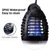 Waterproof Outdoor Led Mosquito Remover Lamp Electric Shock Mosquito Remover Lamp Usb Multifunctional Mosquito Repellent Mosquito Remover Lamp - Black